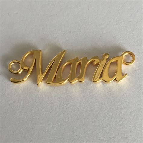 Personalized Maria Name Gold Pendant