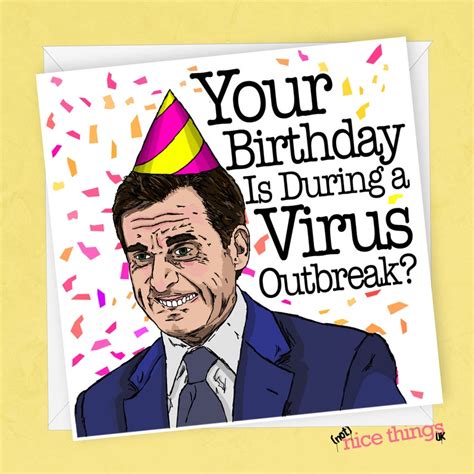 Michael Scott Funny Birthday Card The Office Birthday Card