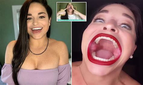 Woman Who Has The World S Biggest Mouth On Winning Guinness World Record Daily Mail Online
