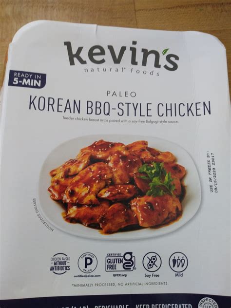 Kevins Korean Bbq Style Chicken Kevin S Natural Foods 16 Ounces
