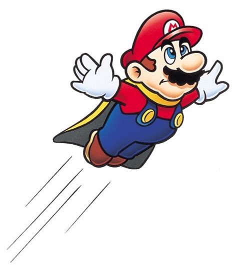 Smw Art Cape Mario Flying From The Official Artwork Set For