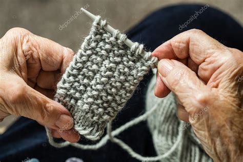 Hands Of Woman Knitting Stock Photo By ©forkjemper 70253989