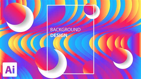 Colorful Background Wallpaper Design In Adobe Illustrator 2 Youtube