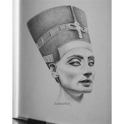 Nefertiti Profile Drawing