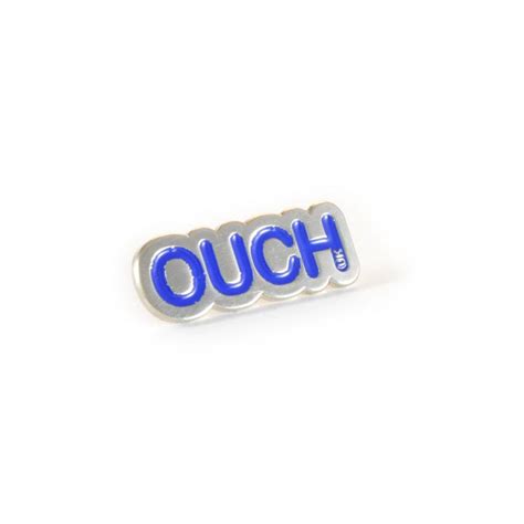 Blue Lapel Pin Badge Ouch Ouchuk Cluster Headache Charity
