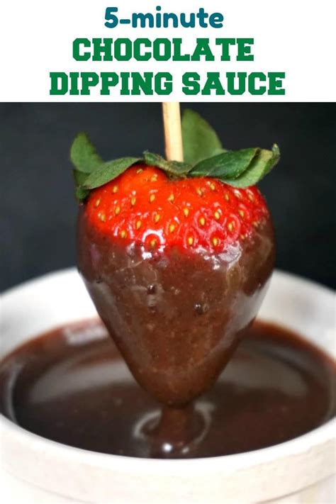 5 Minute Chocolate Dipping Sauce The Very Best Homemade Chocolate
