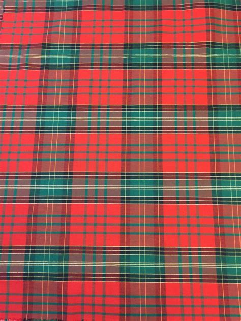 Christmas Plaid Fabric Fq Red And Green Striped Christmas