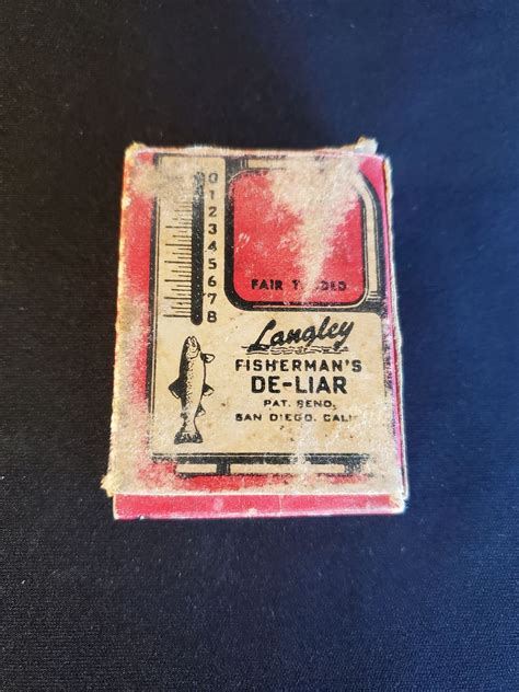 Vintage Langley Fishing Scale In Original Box Vintage Fishing Etsy