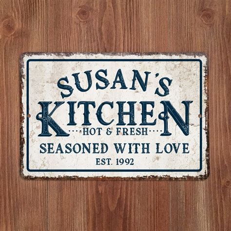 Maybe you would like to learn more about one of these? Personalized Distressed Vintage-Look Kitchen Metal Sign Wall Décor & Reviews | Joss & Main