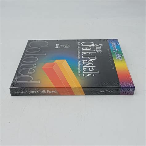 Sargent Art 22 4124 Colored Square Chalk Pastels 24 Count New Sealed
