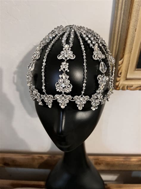 Crystal Headpiece Hair Jewelry Crystal Hairnet Bridal Etsy