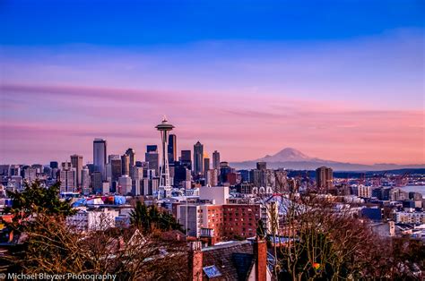 Seattle In December Winter Sunset Colors In Seattle Michael Bleyzer