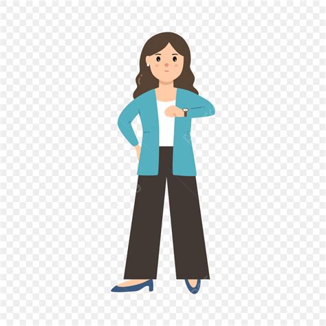 Waiting Vector Hd PNG Images Waiting Woman Business Businesswoman