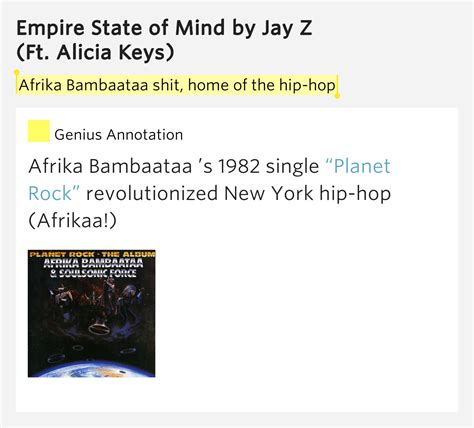 Maybe you would like to learn more about one of these? Afrika Bambaataa shit, home of the hip-hop - Empire State ...