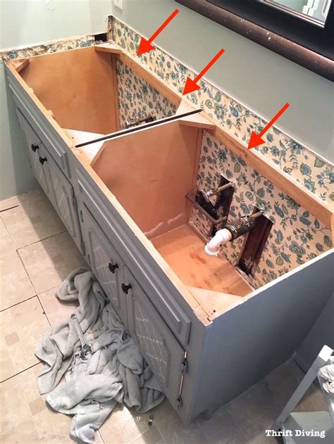 The first step in this easy renovation is to remove the old vanity, which takes less than an hour. How to Remove an Old Bathroom Vanity | Bathroom vanity ...