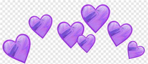 Purple Heart Hearts Purpleheart Emoji Crown Purple Heart Emoji