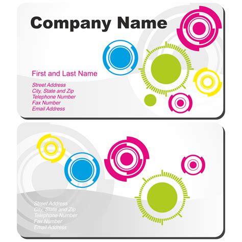 Vector For Free Use Circle Design Background Business Card