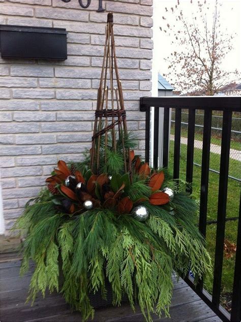 Winter Porch Planter Ideas That Make Your Porch Look Awesome Holiday