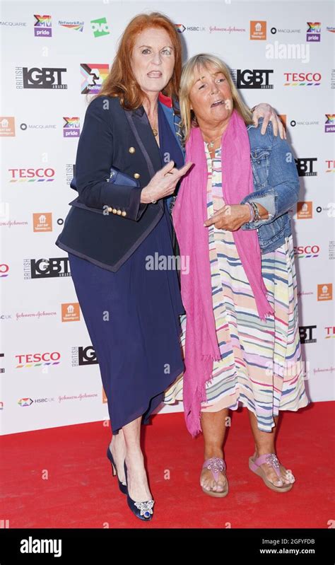 Sarah Duchess Of York And Linda Robson Arriving For The British Lgbt Awards At The Brewery