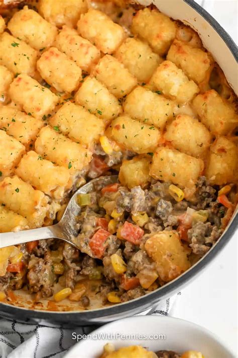 Classic Tater Tot Casserole Spend With Pennies Be Yourself Feel