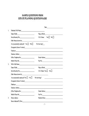Estate Planning Free Printable Forms