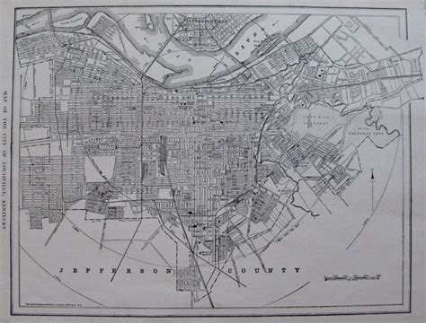 1901 Antique Louisville City Map Of Louisville Kentucky Street Etsy
