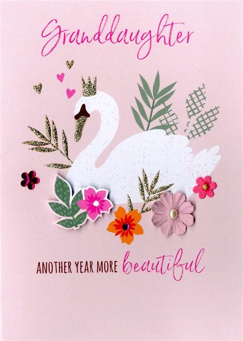 These many pictures of birthday greeting cards for granddaughter list may become your inspiration and informational purpose. Granddaughter Glittered Birthday Greeting Card | Cards