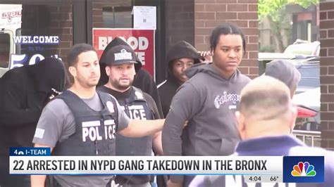 22 Arrested In Nypd Gang Takedown In The Bronx Nbc New York