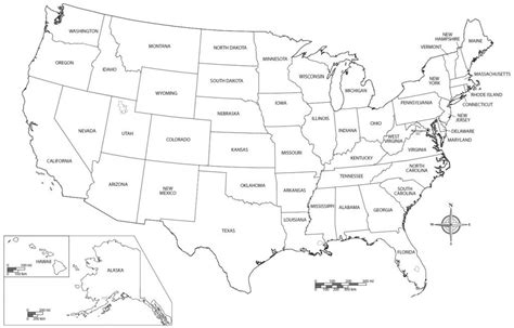 Us Map Without State Names Printable United States Map Coloring