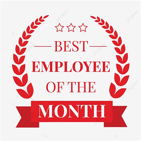 Employee Of The Month Year Employee Best PNG And Vector With