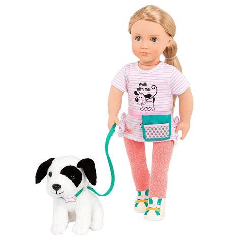 Our Generation 18 Dog Trainer Doll With Plush Pet And Accessories