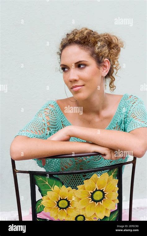 Student Teenage Girl Sitting Sideways Hi Res Stock Photography And