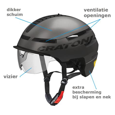 Deze speed pedelec helm met vizier voor dames en heren staat bekend om de uiterst comfortabele pasvorm bij een maximaal draagcomfort. Op zoek naar een goedgekeurde speed pedelec helm? Fietsen ...