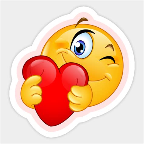 Emoji Emoticon Hugging Heart Emoji Sticker Teepublic