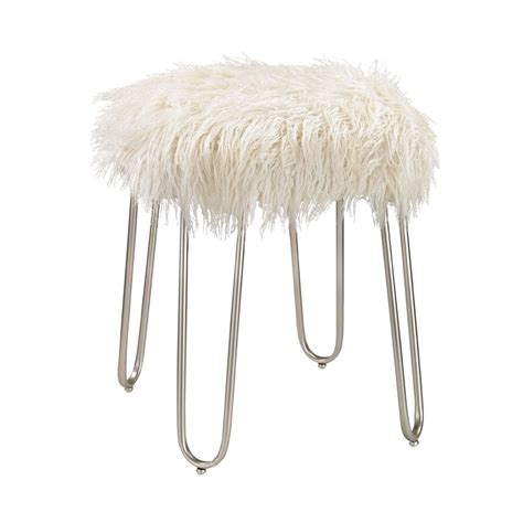 Only 2 available and it's in 4 people's carts. Betty Retro Stool by ELK Home | Faux fur stool, Retro home decor, White stool