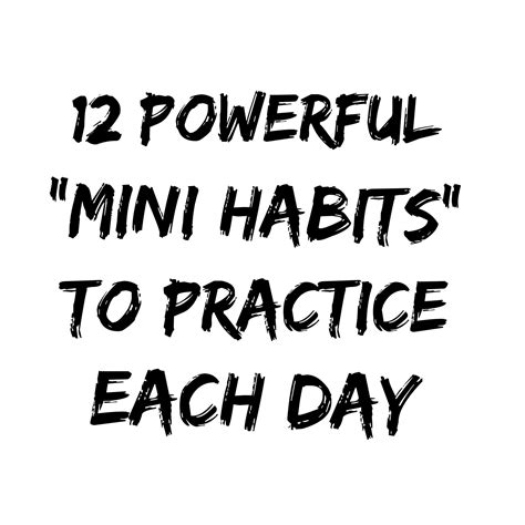 12 Powerful Mini Habits To Practice Daily | Habits of successful people ...
