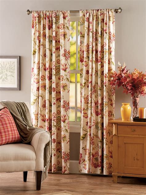 Floral Curtains Lined Curtains Rod Pocket Curtains Drapes Curtains