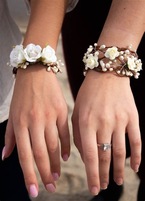 corsage bracelet flower wrist bracelet flower wrist corsage etsy wrist corsage bracelet