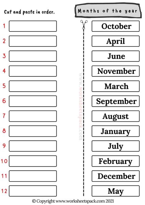 Months Of The Year Activities Pdf Worksheetspack