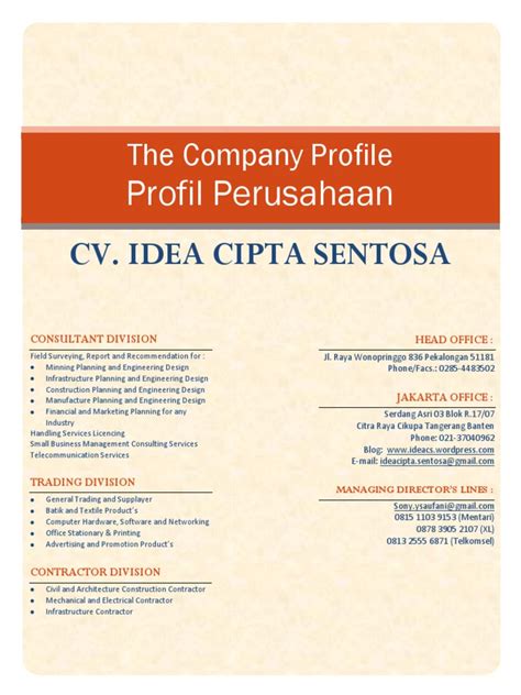 Contoh teks forum yang ringkas. Contoh company profile.pdf