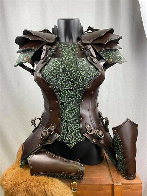 Female Decorated Leather Warrior Armor Perfect For Role Play Etsy In Warrior Outfit