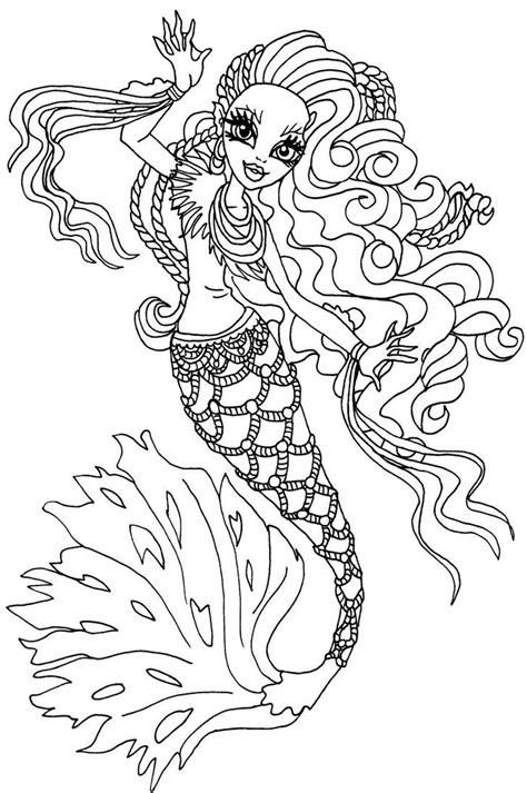 Monster High Coloring Pages Mermaid Coloring Pages Sirena Von Boo