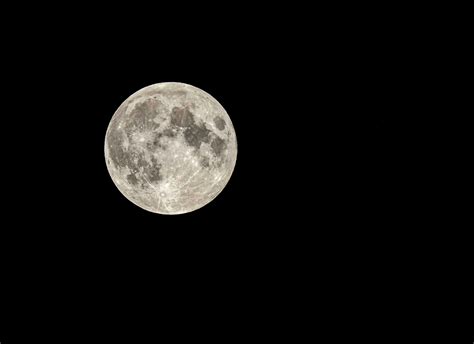 Luminous Full Moon On Dark Sky · Free Stock Photo