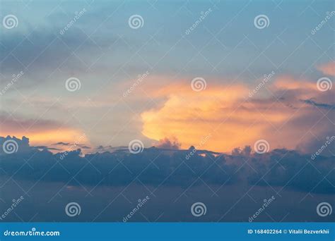 Colorful Skies With Clouds Before Sunset Stock Photo Image Of Blue