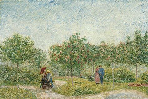 Garden With Courting Couples By Vincent Van Gogh Kalligone