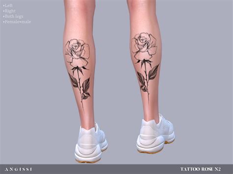 Tattoo Rose N2 By Angissi From Tsr • Sims 4 Downloads