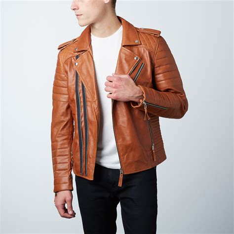 Quilted Leather Biker Jacket // Tan (XS) - Luca Designs - Touch of Modern