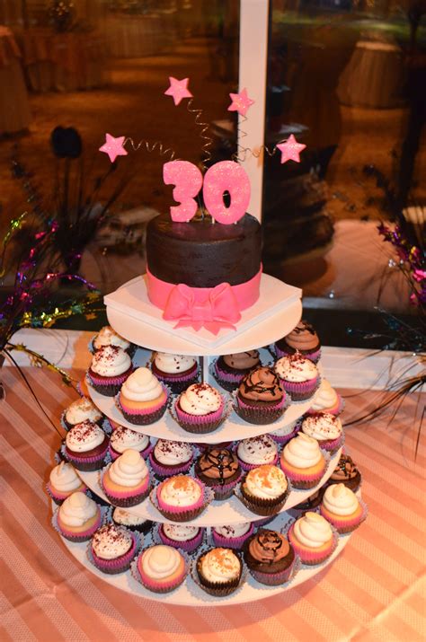 30th birthday female cake ideas. 30th Birthday Cupcake Cake with Topper | 30th birthday ...