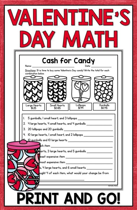 Valentines Day Math Activities And Centers Are Fun For Kids And Easy