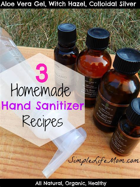 Isopropyl alcohol is most commonly used for sterilization. 3 Homemade Hand Sanitizer Recipes -Simple Life Mom